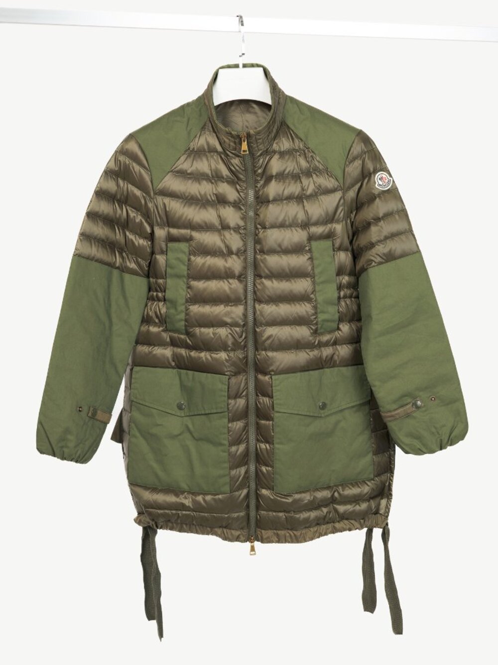 Moncler Cyanite Green Lightweight Hooded Puffer Jacket